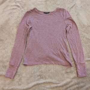 Women's Banana Republic Long Sleeve Twist Back Tee In Rose, Size XS
